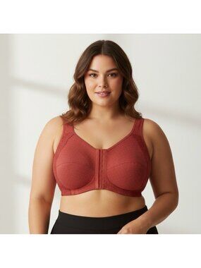 Penningtons Cotton Front Closure Wireless wire Free Bra Size 42DDD